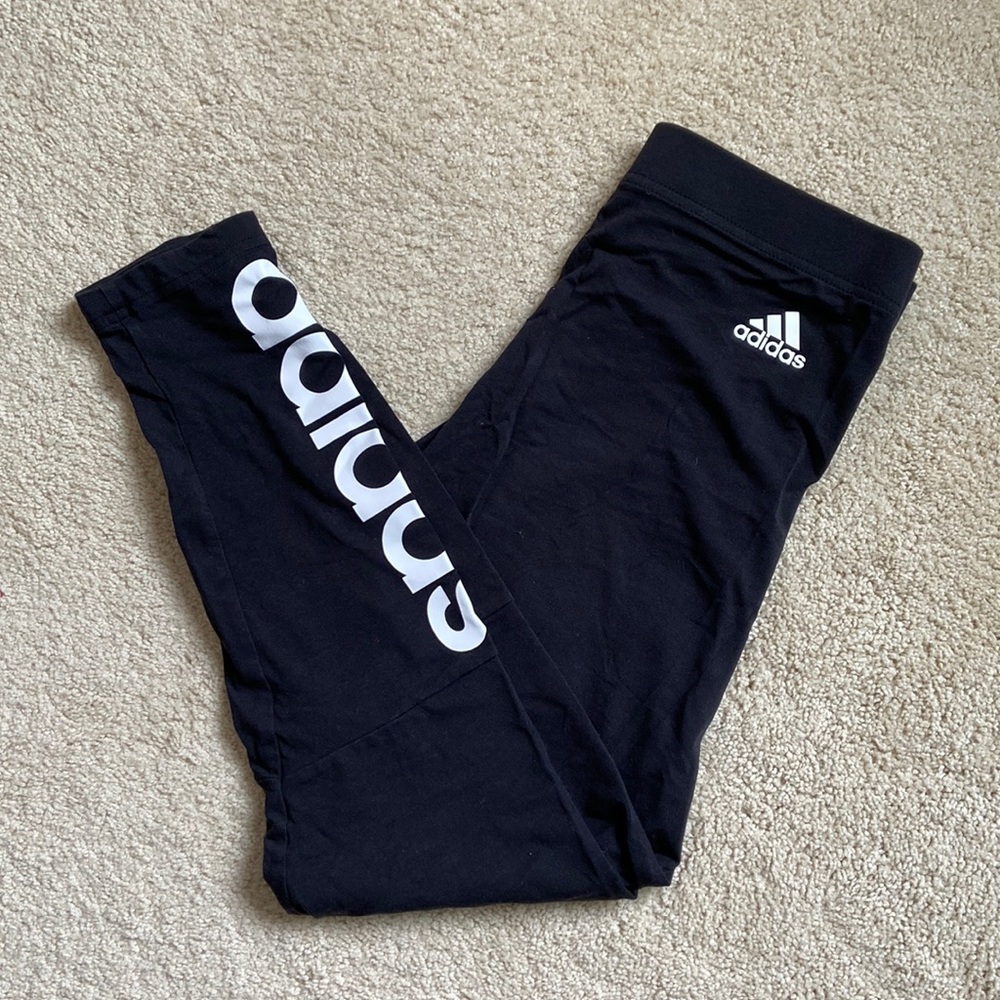 Adidas black logo leggings